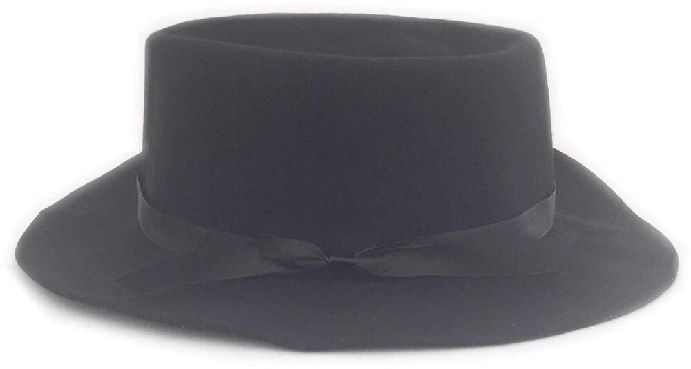 3976 Authentic Rolled Wool Maine Crusher Hat Midnight Black, Large / 7 3/8